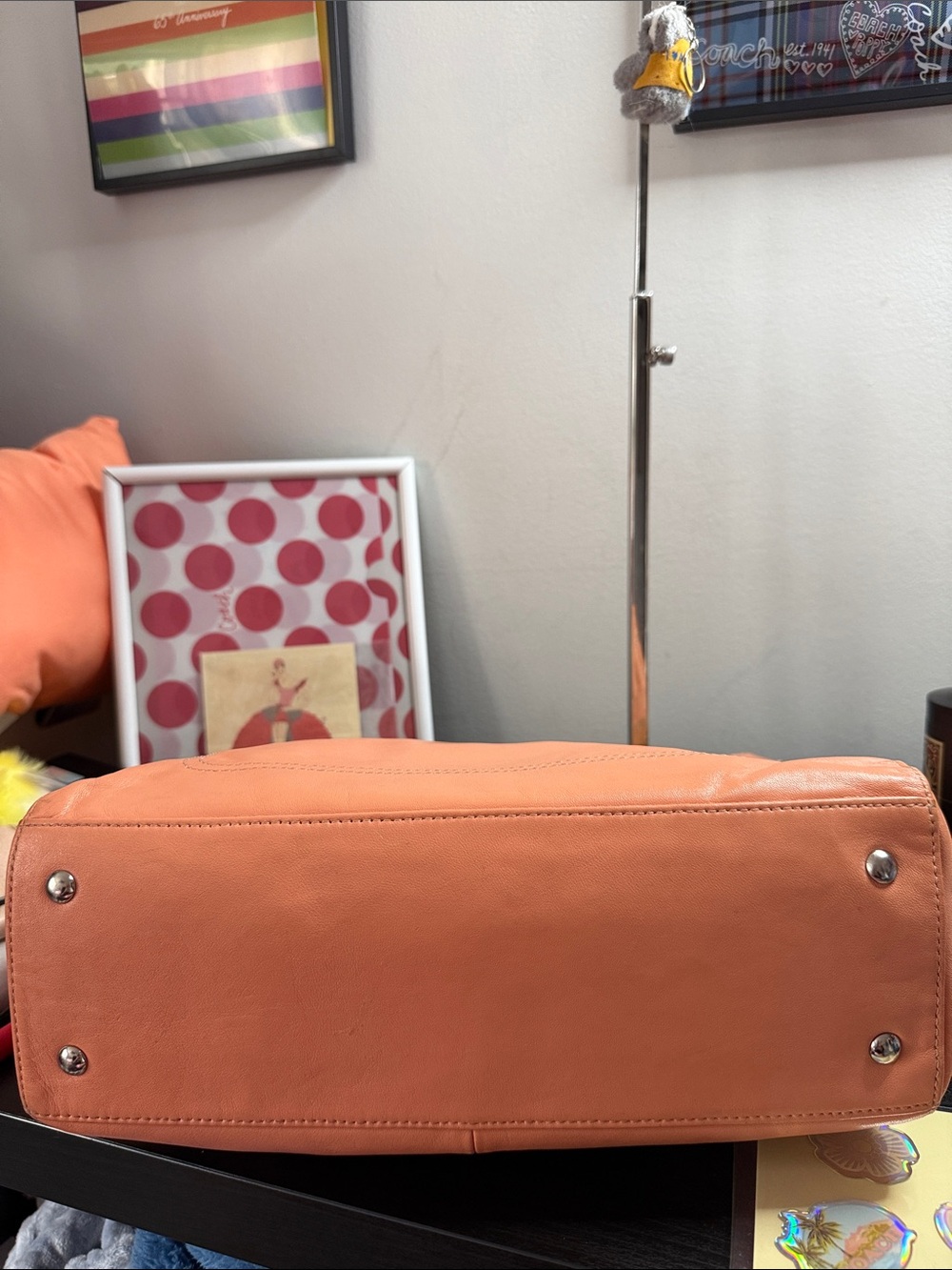 Coach Penelope Carryall Satchel Leather Shoulder Tote - Picture 9 of 17